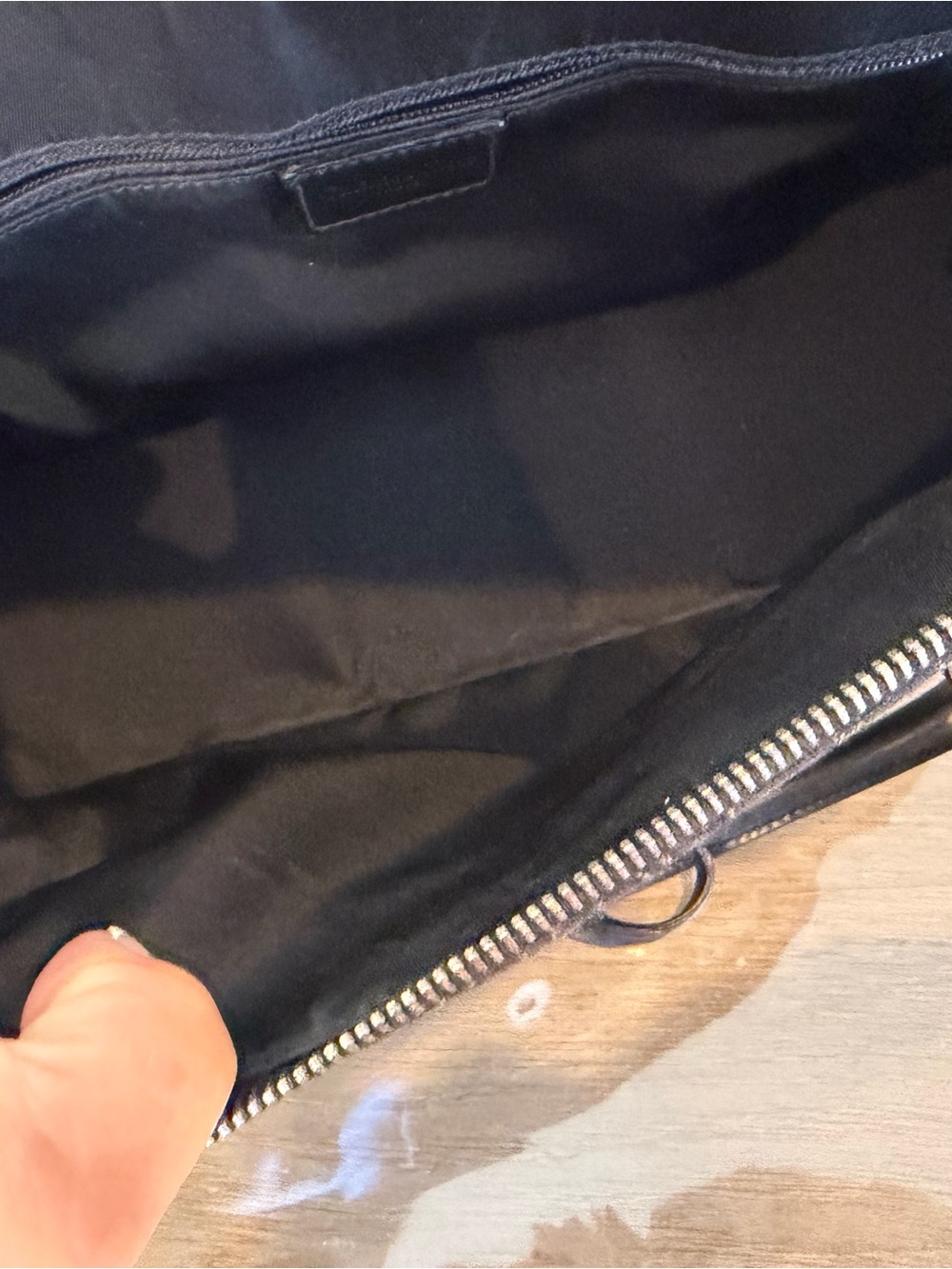 Dior Black Monogram Leather-Trim Tote - Picture 6 of 13